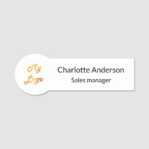 Logo des Unternehmens Namensschild