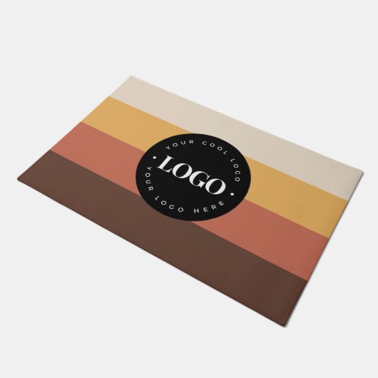 Logo des Unternehmens Retro Stripes - Willkommen 6 Fußmatte (Schrägansicht)