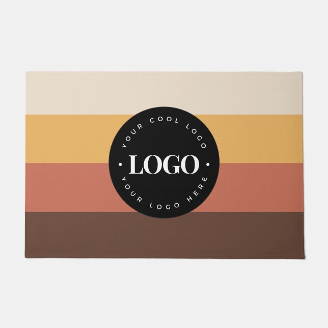 Logo des Unternehmens Retro Stripes - Willkommen 6 Fußmatte (Vorderseite)