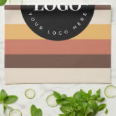 Logo des Unternehmens Retro Stripes - Willkommen 6 Geschirrtuch (Gefaltet)