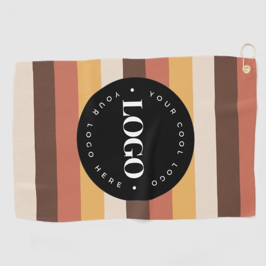 Logo des Unternehmens Retro Stripes - Willkommen 6 Golfhandtuch (Horizontal)