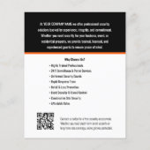 Logo des Unternehmens "Security Guard Services Com Flyer (Hinten)