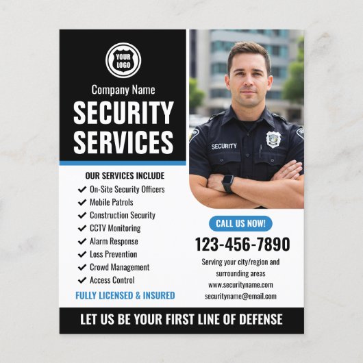 Logo des Unternehmens Security Guardis Company Flyer (Vorne)