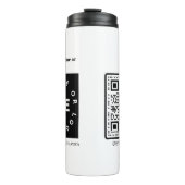 Logo des Unternehmens White Minimalistisch QR Thermosbecher (Vorderseite)