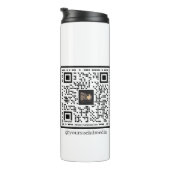Logo des Unternehmens White Minimalistisch QR Thermosbecher (Nach rechts gedreht)