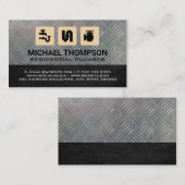 Logo des Wasserleitungssystems | Metallische Visit Visitenkarte (Vorne/Hinten)