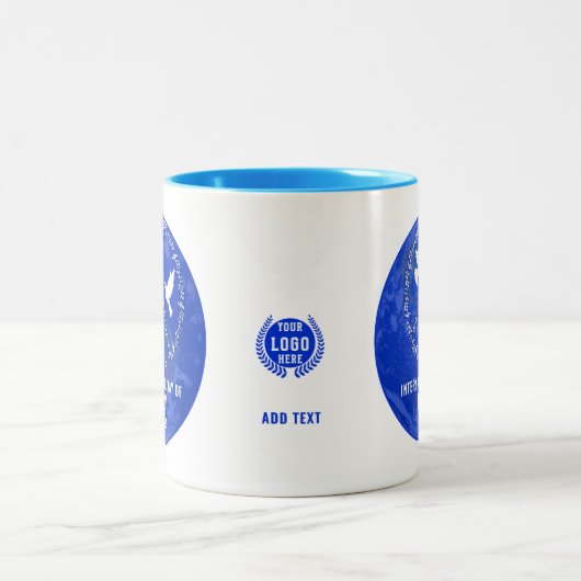 Logo des World Peace Sign Dods Weltfrieden Day Zweifarbige Tasse (Mittel)