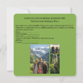 Logo des Yellowstone Nationalpark-Abzeichens Einladung (Rückseite)