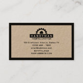 Logo des Zahnradhauses Visitenkarte (Rückseite)