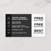 Logo-Design der Räder, Reifen/Reifen-Spezialist Visitenkarte (Rückseite)