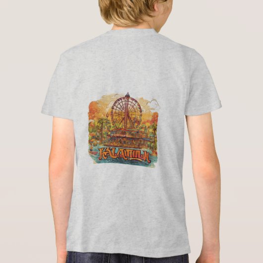 Logo-Design der Wasservergnügungsparks-Gesellschaf Tri-Blend Shirt (Rückseite)