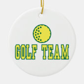 Logo-Design des Golfteams Keramik Ornament (Vorne)