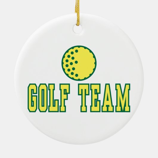 Logo-Design des Golfteams Keramik Ornament (Hinten)