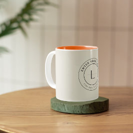 Logo-Design des Unternehmens Zweifarbige Tasse