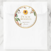 Logo Design Elegante Peach behält Label bei Runder Aufkleber (Tasche)