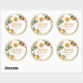 Logo Design Elegantes Orange-Marmalade-Label Runder Aufkleber (Blatt)