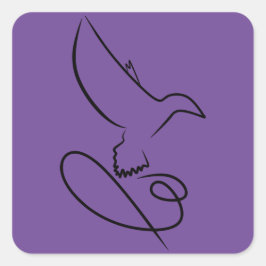 Logo-Design-Falken-Vektor Quadratischer Aufkleber