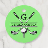 Logo-Design für benutzerdefinierte Golf-Monogram-M Geschenkanhänger (Rückseite)
