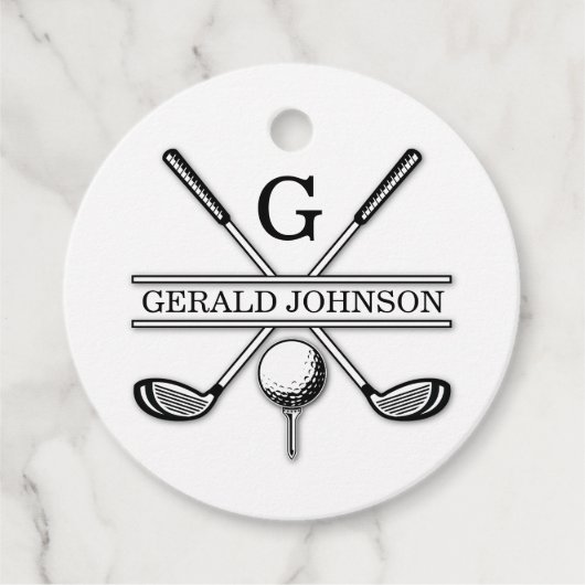 Logo-Design für benutzerdefinierte Golf-Monogram-M Geschenkanhänger (Vorderseite)