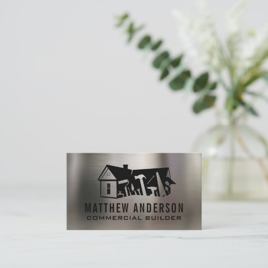 Logo-Design für den Carpenter Builder Tools | Meta Visitenkarte (Stehend Vorderseite)
