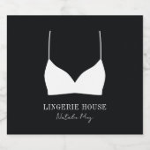 Logo-Design für die Schwarz-weiße Boutique Schaumweinetikett (Einzelnes Label)