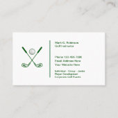 Logo-Design für Golfunterricht Visitenkarte (Vorderseite)