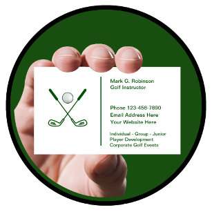 Logo-Design für Golfunterricht Visitenkarte