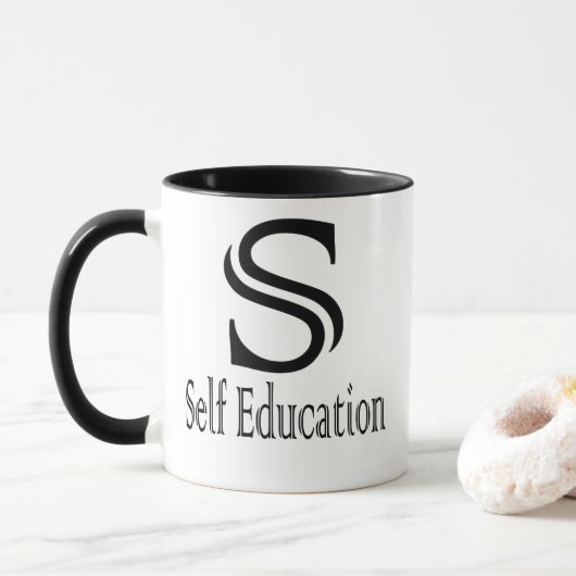 Logo-Design für Selbstbildung Tasse (Mit Donut)