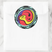 Logo-Design iPhone-Gehäuse Runder Aufkleber (Tasche)