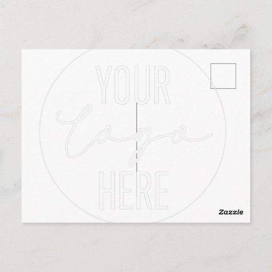 Logo-Design-Shirt, Ihr Logo, Ihr Text hier, Pr Postkarte (Rückseite)