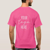Logo Design Shirt, Your Logo, Your Text Here, Pers T-Shirt (Rückseite)