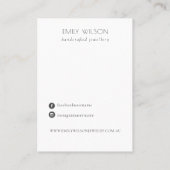 Logo-Display für die einfache Blush-Herz-Kette Visitenkarte (Rückseite)