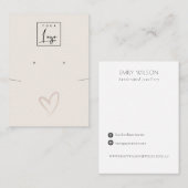 Logo-Display für die einfache Blush-Herz-Kette Visitenkarte (Vorne/Hinten)