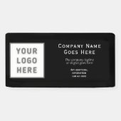 Logo DIY Horizontal Black Template Business Klein Banner (Horizontal)