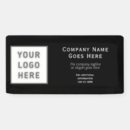 Logo DIY Horizontal Black Template Business Klein Banner