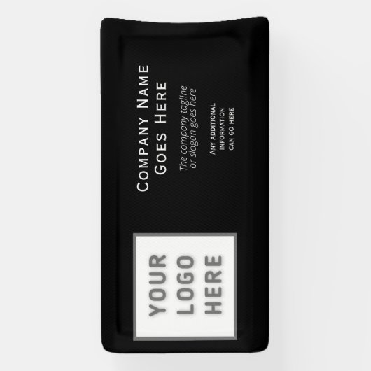 Logo DIY Horizontal Black Template Business Klein Banner (Vertikal)