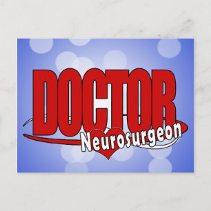 LOGO DOCTOR BIG RED Neurochirurg Postkarte
