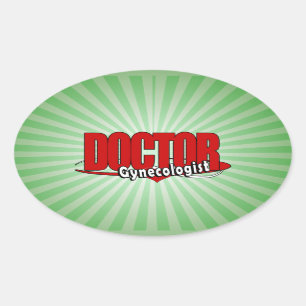 LOGO DOCTOR GYNECOLOGIST OVALER AUFKLEBER
