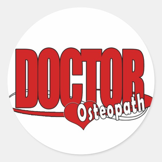 LOGO DOCTOR OSTEOPATH RUNDER AUFKLEBER (Vorderseite)