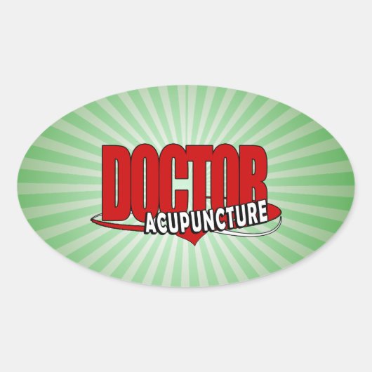 LOGO-DOKTOR-AKUPUNKTUR OVALER AUFKLEBER (Vorderseite)