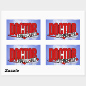 LOGO-DOKTOR-AKUPUNKTUR RECHTECKIGER AUFKLEBER (Blatt)