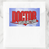 LOGO-DOKTOR-AKUPUNKTUR RECHTECKIGER AUFKLEBER (Tasche)
