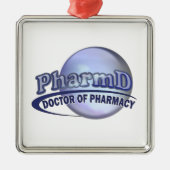 LOGO - DOKTOR OF PHARMACY SILBERNES ORNAMENT (Vorne)