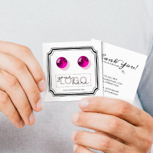 Logo Doodle Stud Ohrringe Square Card 01 Pack 25 Telefonnummerkarte
