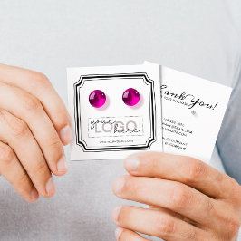 Logo Doodle Stud Ohrringe Square Card 01 Pack 25 Telefonnummerkarte