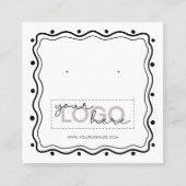 Logo Doodle Stud Ohrringe Square Card 04 Pack 25 Telefonnummerkarte (Vorderseite)