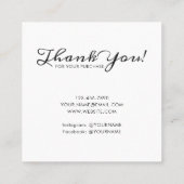 Logo Doodle Stud Ohrringe Square Card 07 Pack 25 Telefonnummerkarte (Rückseite)