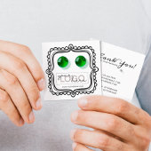 Logo Doodle Stud Ohrringe Square Card 07 Pack 25 Telefonnummerkarte