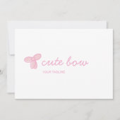Logo Download Cute Bow | Boutique & Beauty Icon Einladung (Vorderseite)