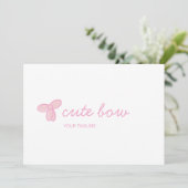 Logo Download Cute Bow | Boutique & Beauty Icon Einladung (Stehend Vorderseite)